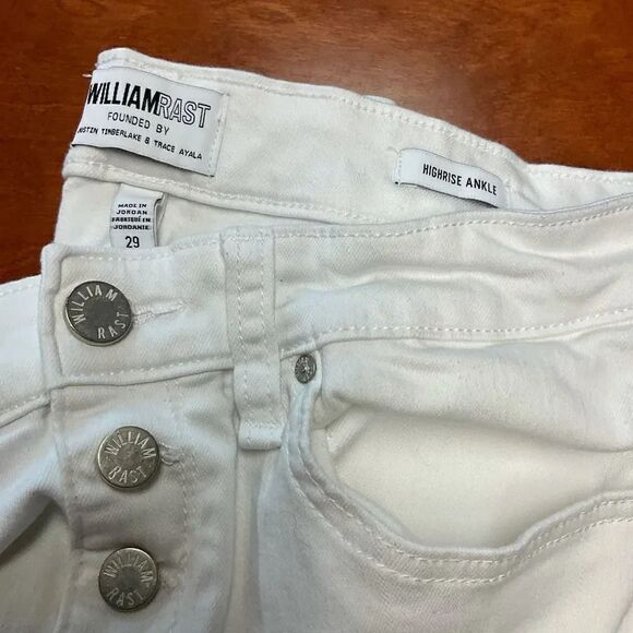 EUC William Rast Button Up HI Rise White Ankle Jeans # SS#12 - Picture 6 of 6